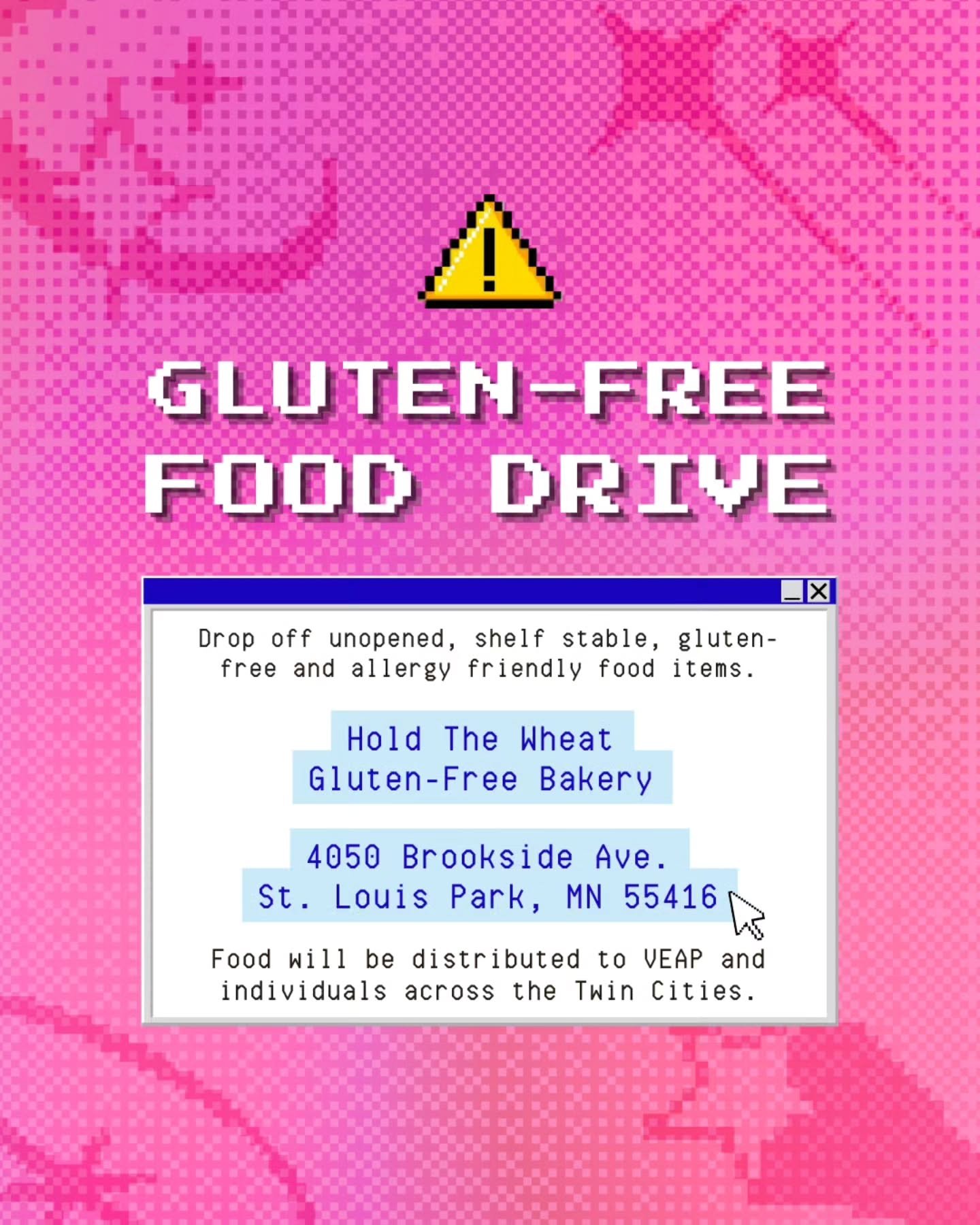 📣 FOOD DRIVE REOPENED: Let's help our neighbors with celiac disease and other dietary restrictions! The need for assistance is rising as federal funding for SNAP and other hunger relief programs in Minnesota has been threatened.

Eating a strict glu