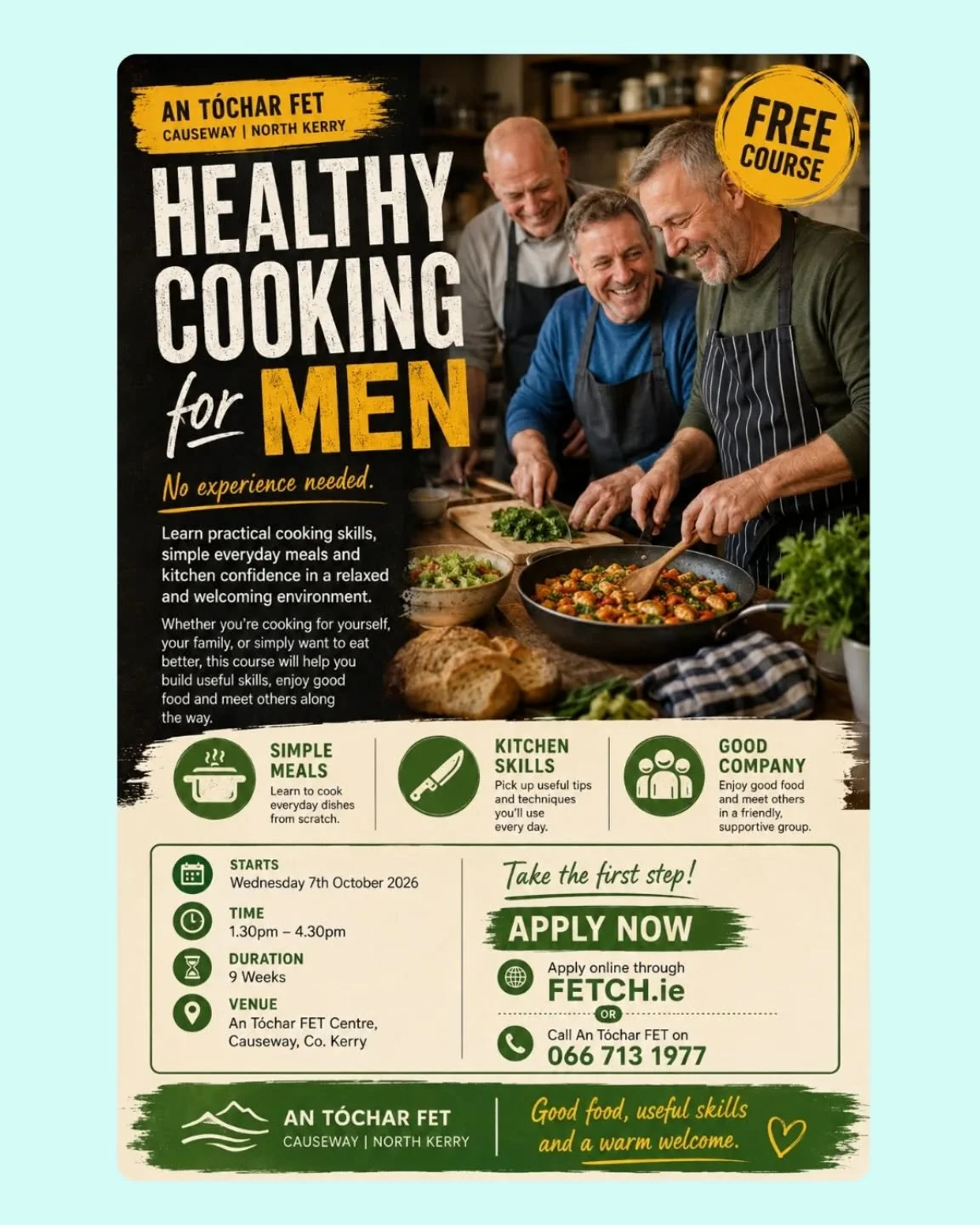 🍲 NEW FOR AUTUMN 2026 🍲

Over the past few years, I've had the pleasure of creating and delivering courses such as Nourish &amp; Flourish, Spring Awakening, Winter Wellness and Cooking on a Budget through Kerry ETB in Causeway.

This autumn, I'm ex