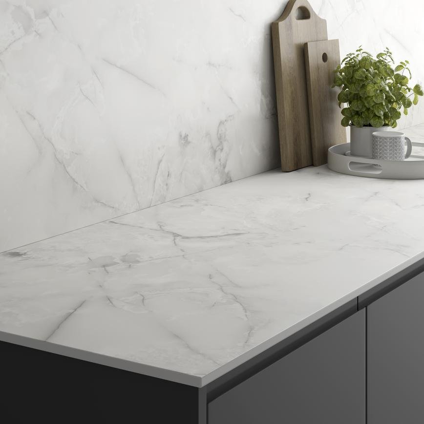 Glacier White marble compact worktop