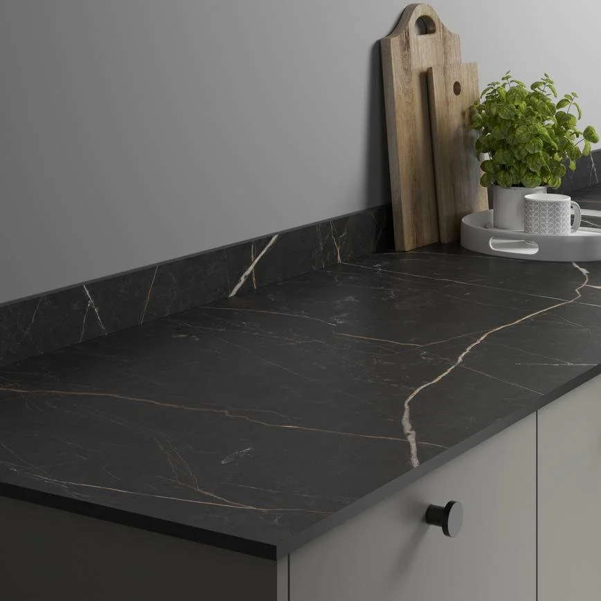 black marble compact worktop
