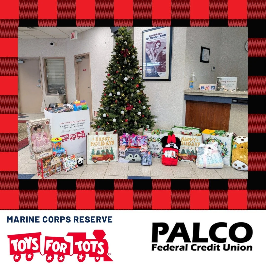 PALCO Federal Credit Union is a drop off location for Toys for Tots.

Make This Christmas Unforgettable

This Christmas, your gift can make a lasting difference in the lives of children in need. Every donation brings joy, hope, and the magic of Chris
