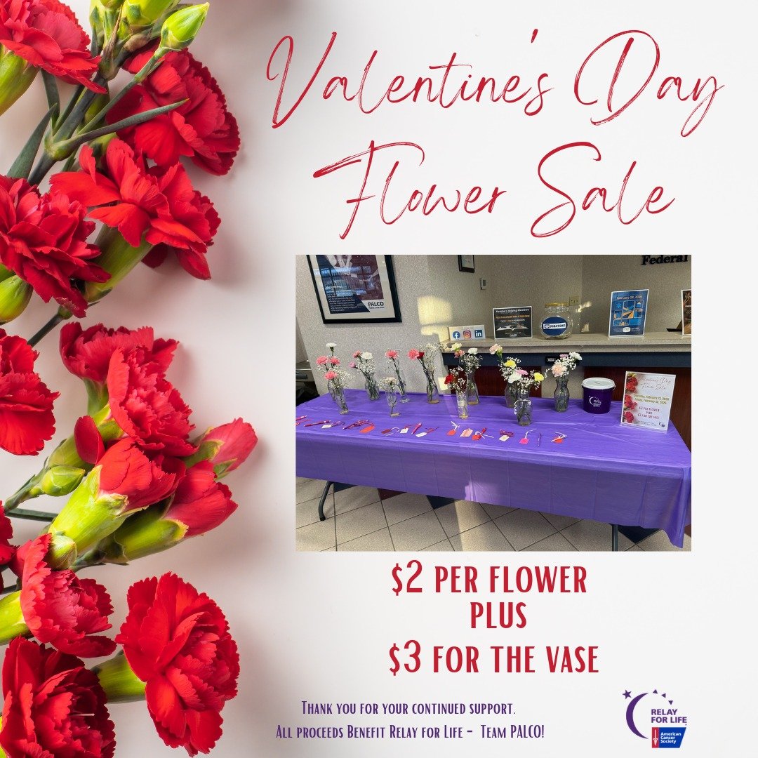 Flowers are here!!!
Stop by today to get your Valentine's Day Flowers.
All proceeds benefit Relay for Life!
