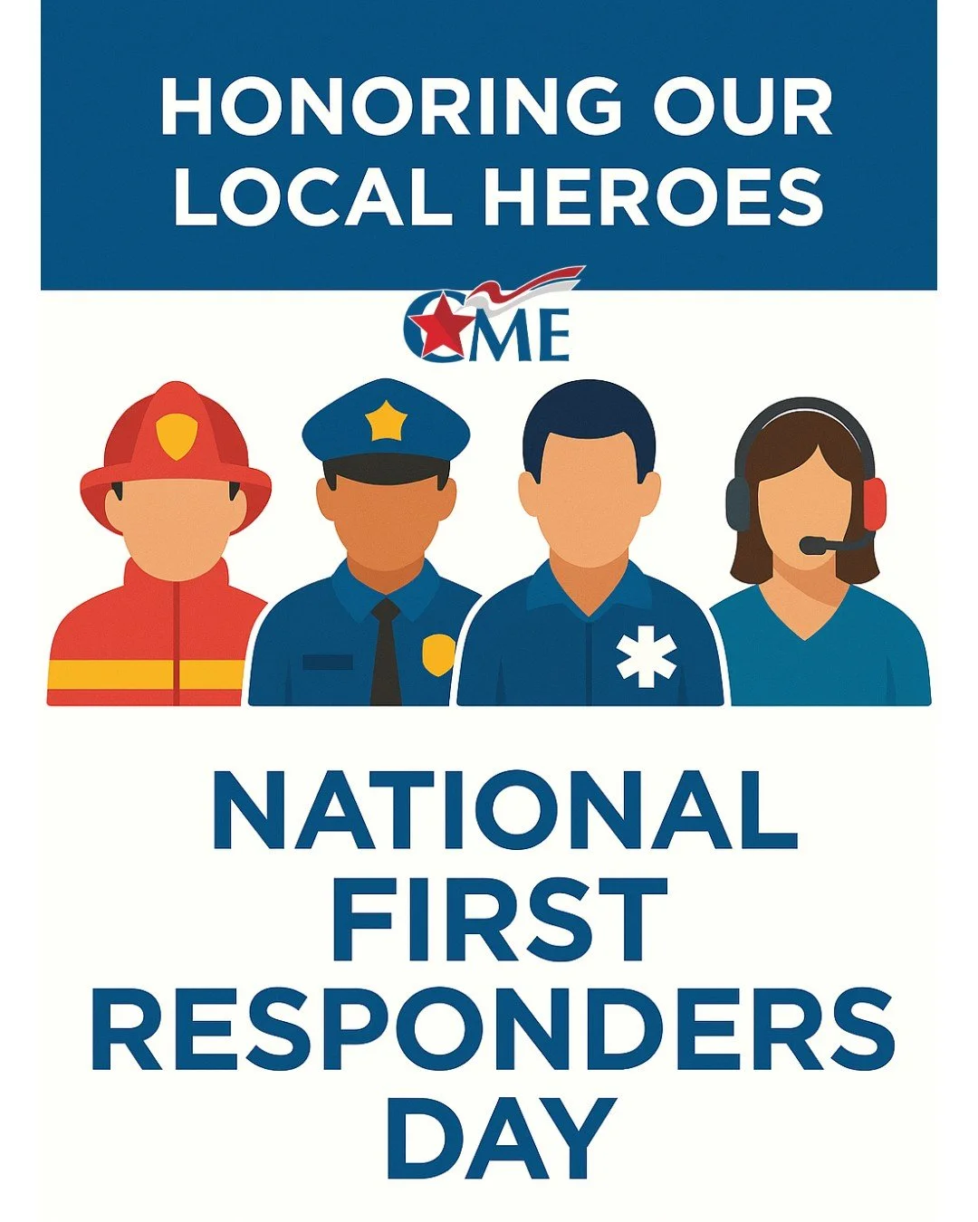 On National First Responders Day, CME Federal Credit Union is proud to honor the firefighters, police officers, EMTs, and dispatchers who keep Central Ohio safe. Supporting those who serve has been at the heart of what we do for 90 years. Thank you f
