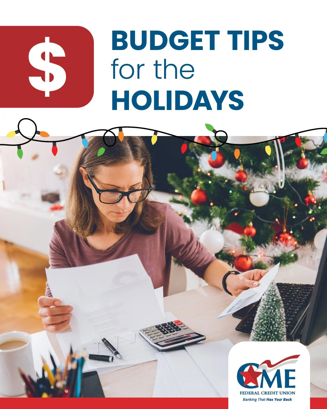 The holidays don&rsquo;t have to mean overspending. A few practical steps can help you maintain financial health despite the holiday crazies. 
- Make a list&mdash;and stick to it 
- Include non-negotiable expenses like travel or higher utility bills
