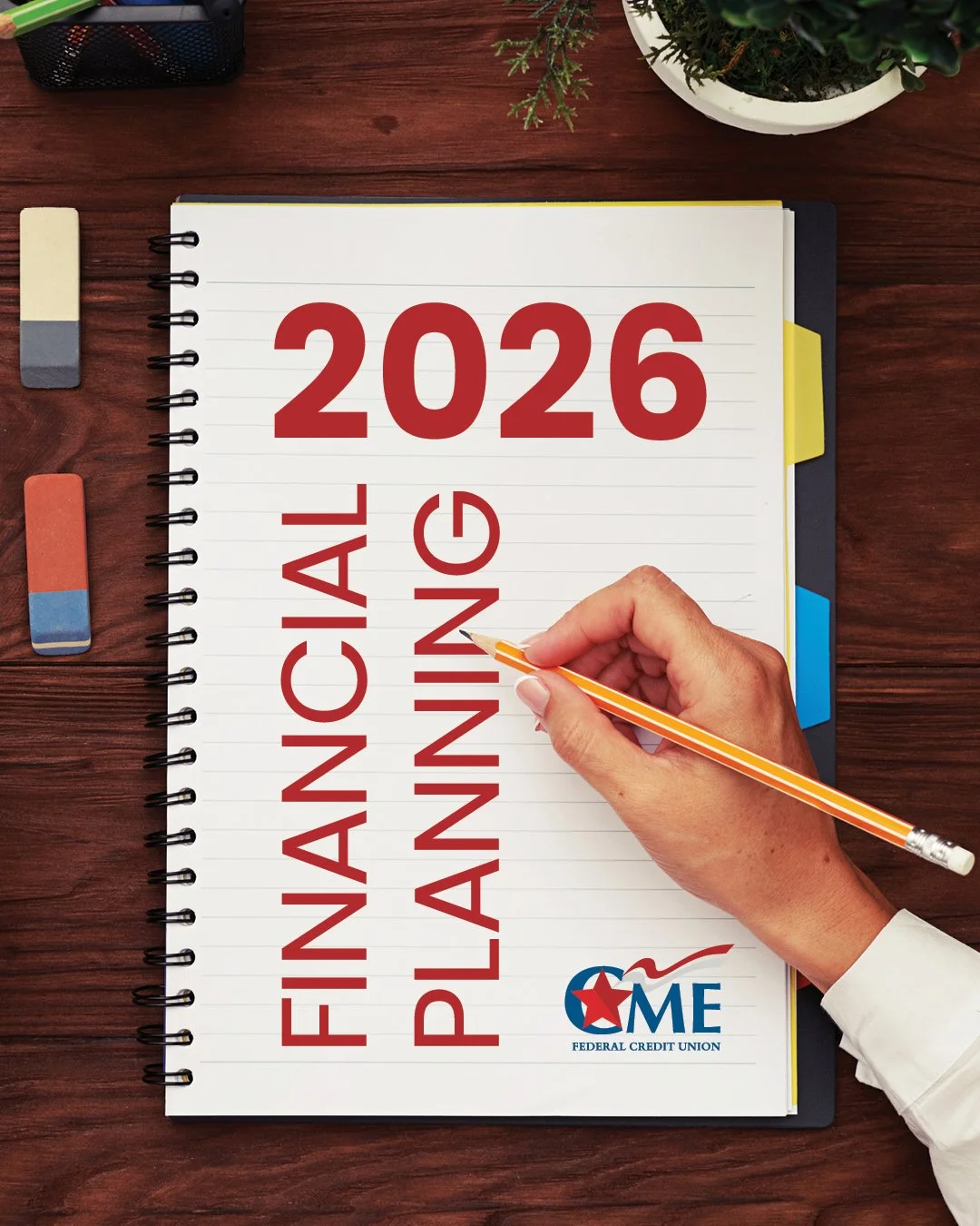 Ready or not, it's time to start making financial plans for 2026! Here are some steps you can take to start the new year on strong financial footing:

- Gather your tax documents
- Max out your IRA, 401k, or HSA contributions if possible
- Set saving