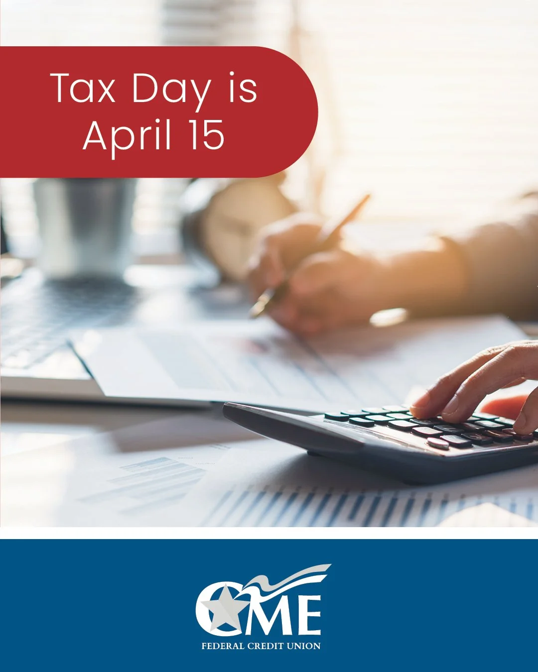 Tax Day is April 15, and it will be here before you know it.
If you have not filed yet, now is a great time to:
&bull; Gather and review your documents
&bull; Double-check deductions and credits
&bull; Plan how you will use your refund, if you receiv