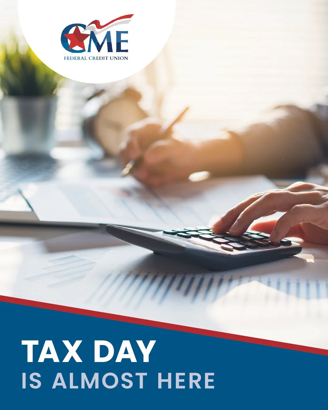 Tax Day is almost here! If you haven&rsquo;t filed yet, now is the time to finalize everything.

Take a few minutes to:
&bull; Gather your documents
&bull; Complete your tax filing 
&bull; Plan for your refund or any amount owed

A clear plan can hel