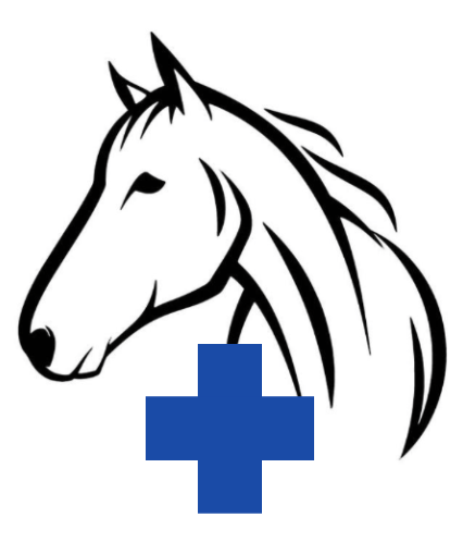 condensed logo with horse and cross