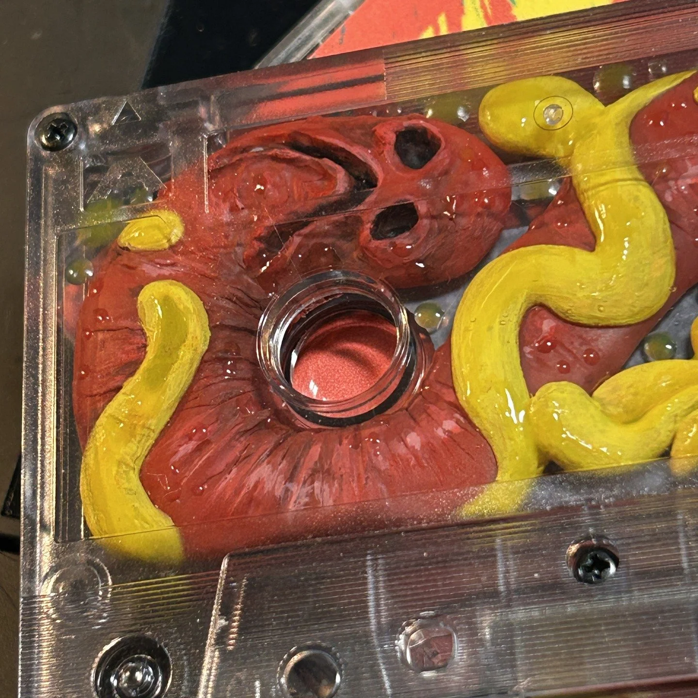 collin-david-cassette-tape-sculpture-diorama-sad-hot-dog-mustard-squirt-front-detail1.jpg