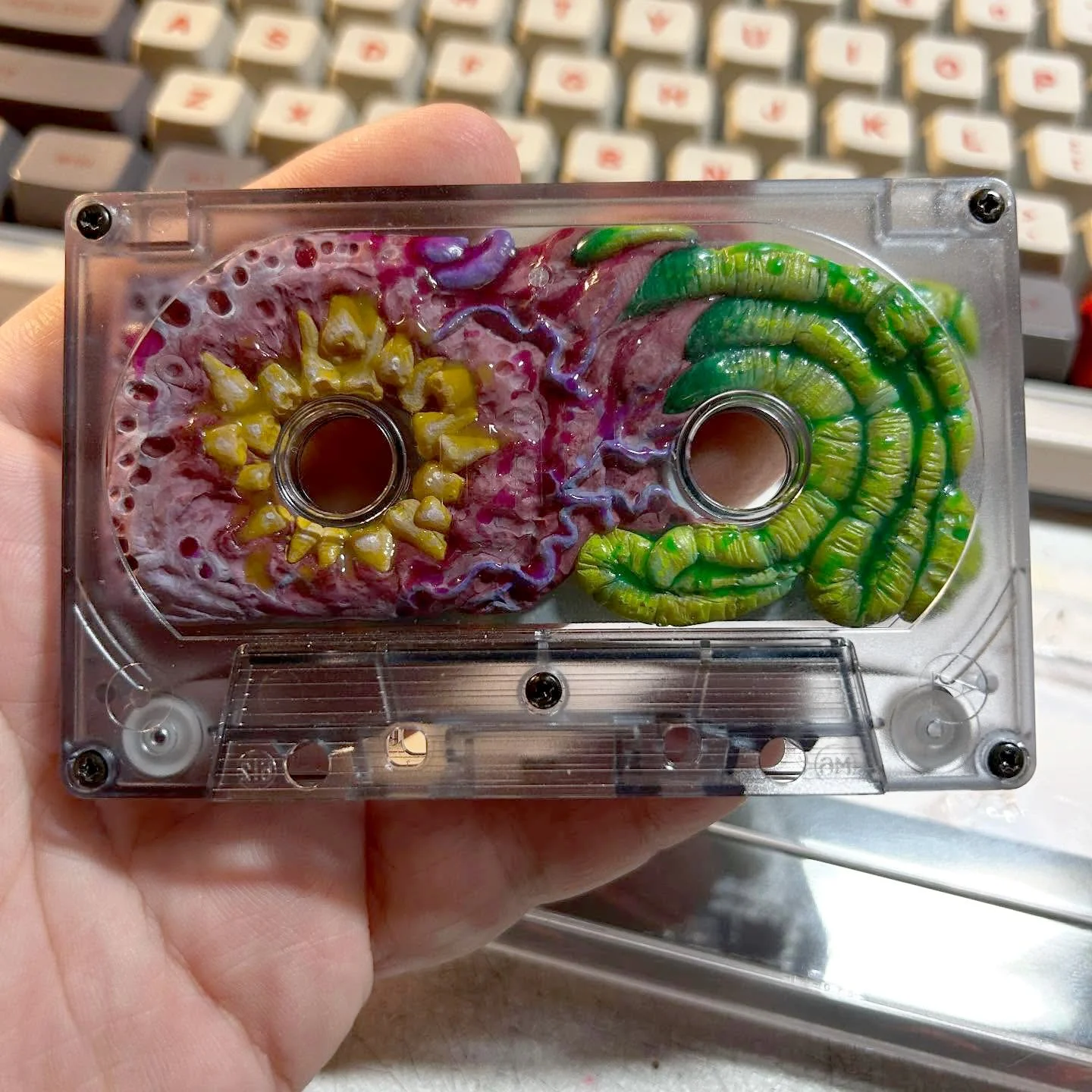 collin-david-cassette-tape-sculpture-diorama-neon-body-horror-tape-front.jpg