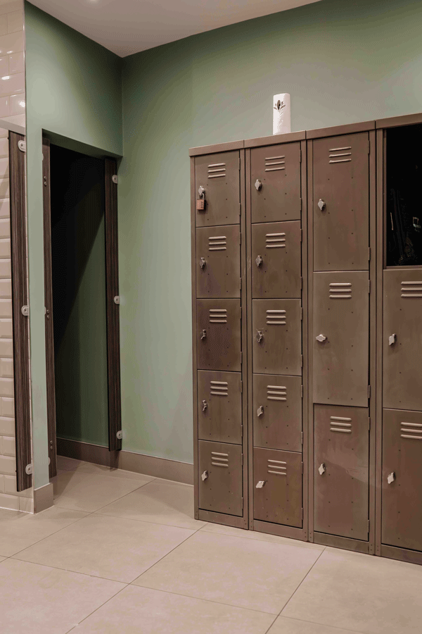 Lockers in a gym