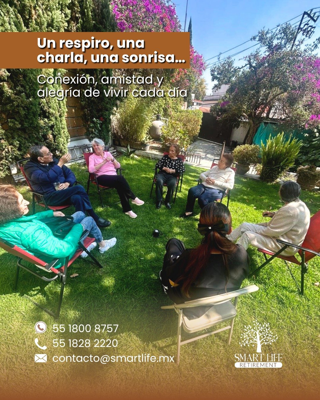A veces lo que m&aacute;s necesitamos no es una gran aventura, sino un momento para respirar, conversar y compartir una sonrisa. 🌿
En Smart Life Retirement creemos que esos peque&ntilde;os instantes fortalecen el &aacute;nimo, estimulan la mente y c