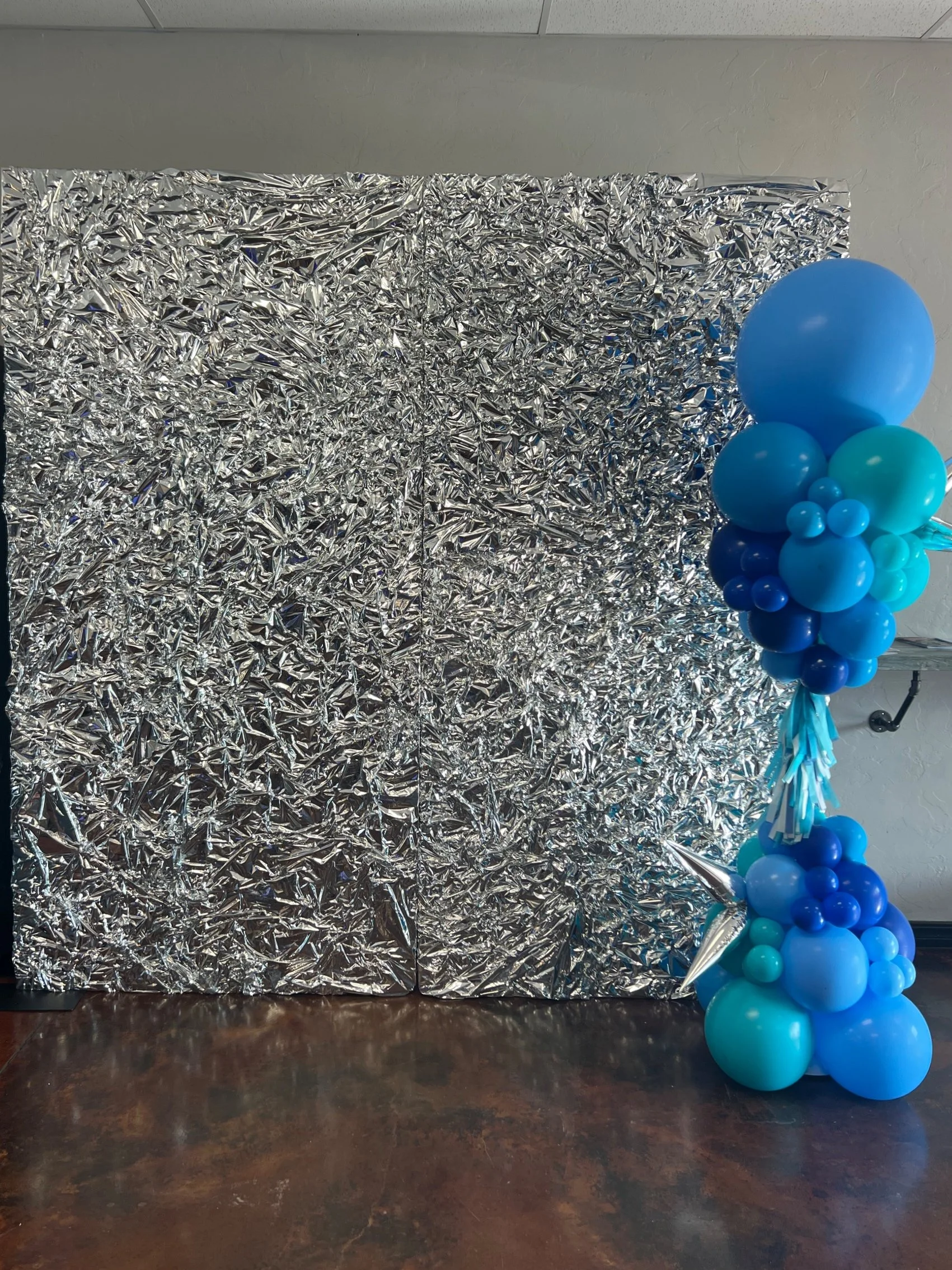 Silver Foil Wall $150
