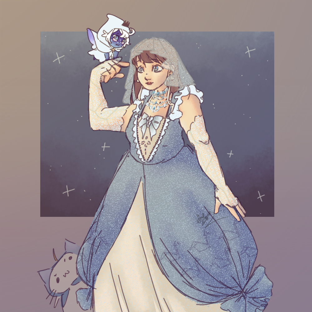 Illustration based on an outfit from Infinity Nikki