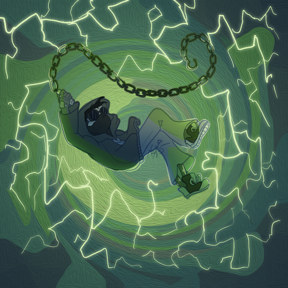 Dynamic pose practice with an underground superhero