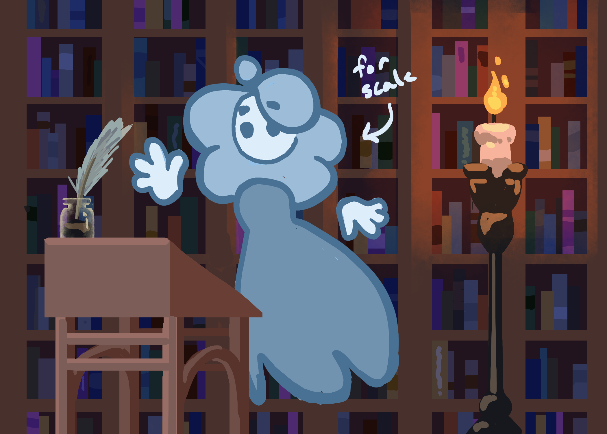 Mock up of a scene from an animated project. Click to watch it!