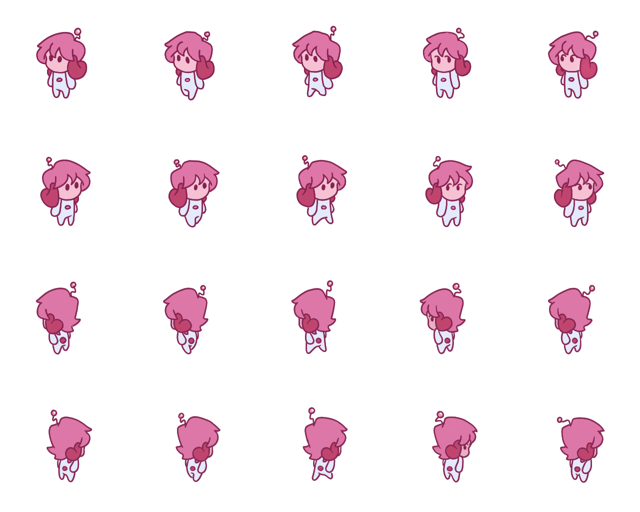 Sprite sheet for "Lapin for Love"