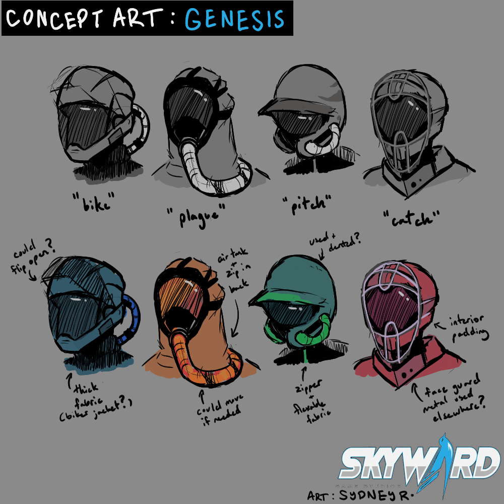 Helmet concept art created for "Genesis"