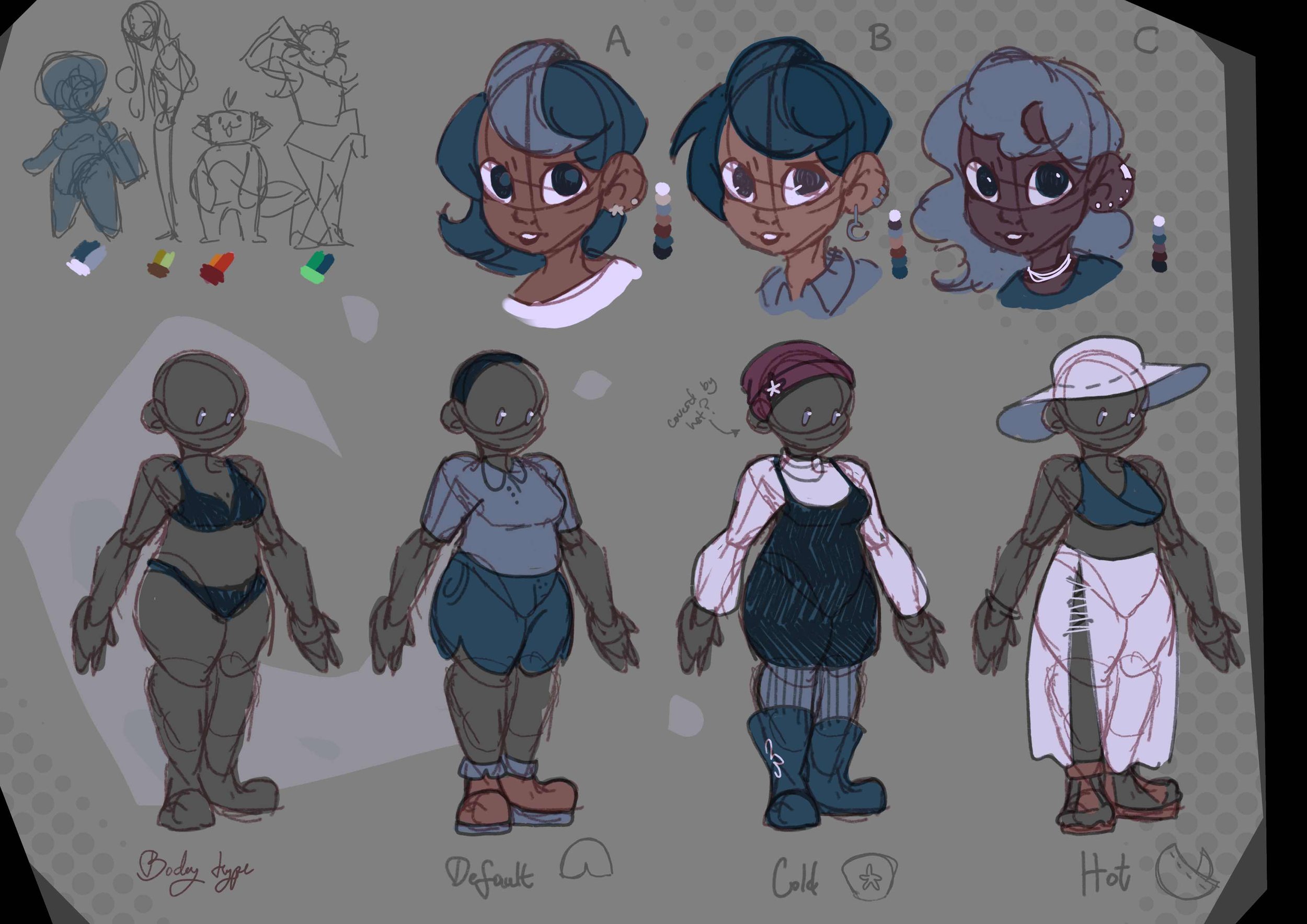 Character concept art for an original story
