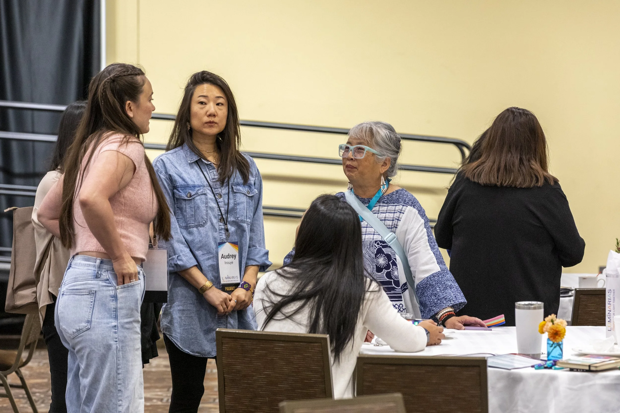 A group of women talking