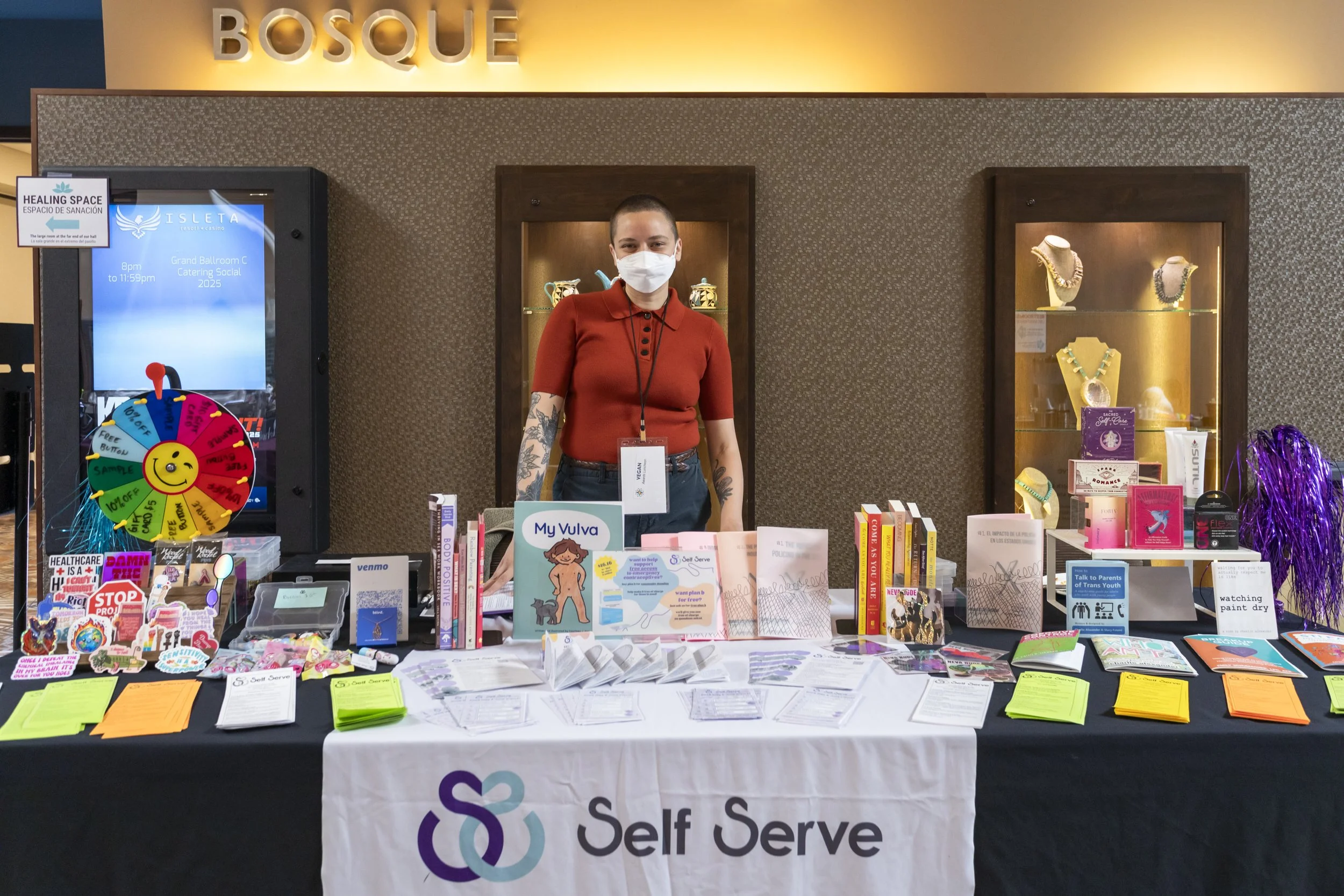 A person tabling