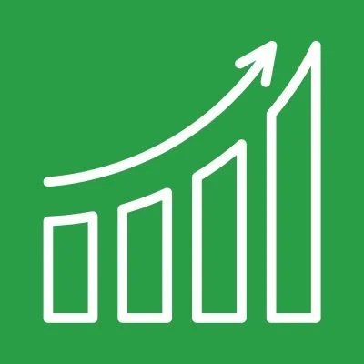 Graph showing growth