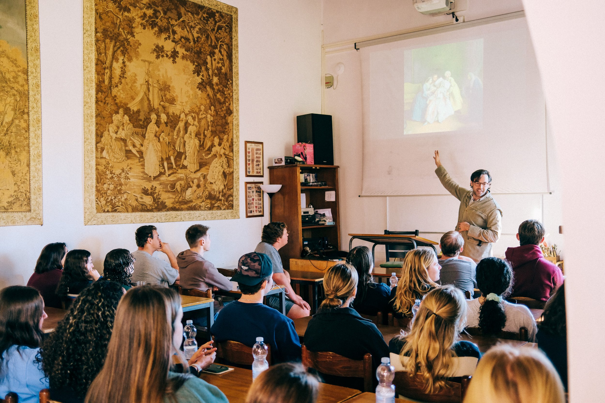 The theory sessions were hosted inside a 15th-century villa where the students stayed, in collaboration with Robbie Shackelford.
