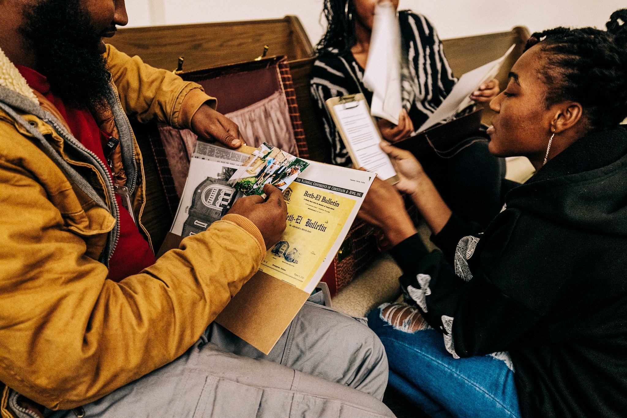 Cases are filled with letters, photographs, news clippings, ephemera, and artifacts related to the person’s story for a time of hands-on exploration of primary sources.