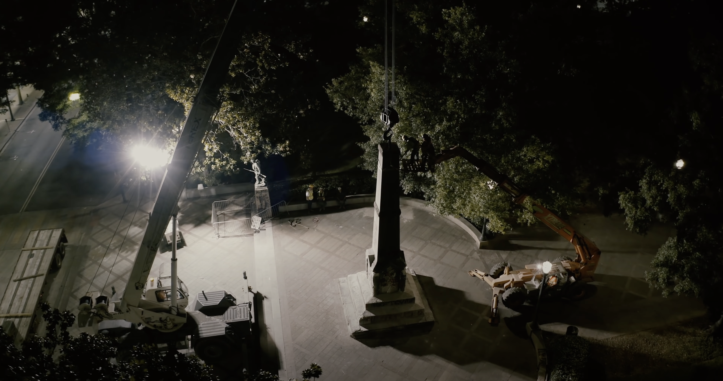 The Confederate monument was removed from Linn Park in Birmingham on June 1, 2020.