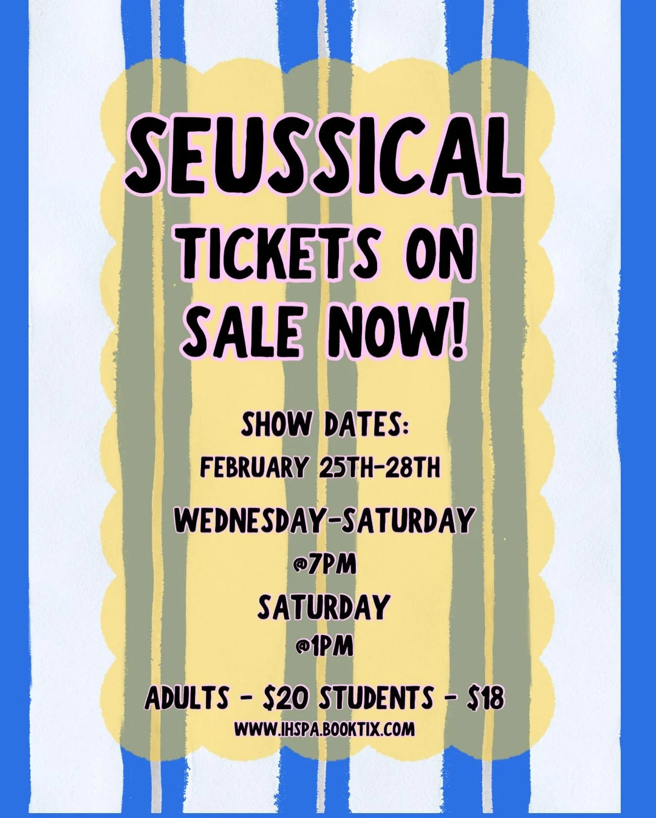 Tickets are on sale now!! Get yours today to secure the best seats in the house! www.ihspa.booktix.com
