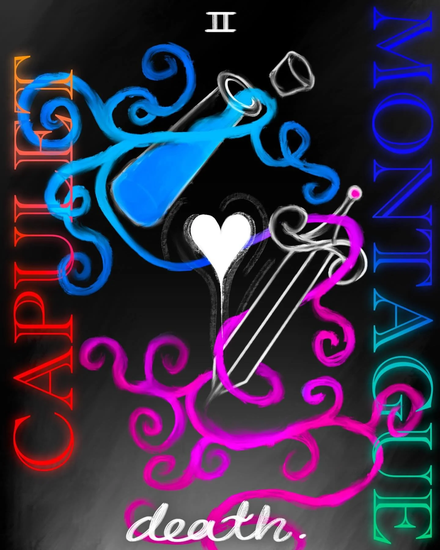 2 DAYS LEFT UNTIL OPENING NIGHT!!! We had an amazing time performing for our freshmen English classes. It&rsquo;s not too late to buy tickets at ihspa.booktix.com! ❤️🩵⚔️