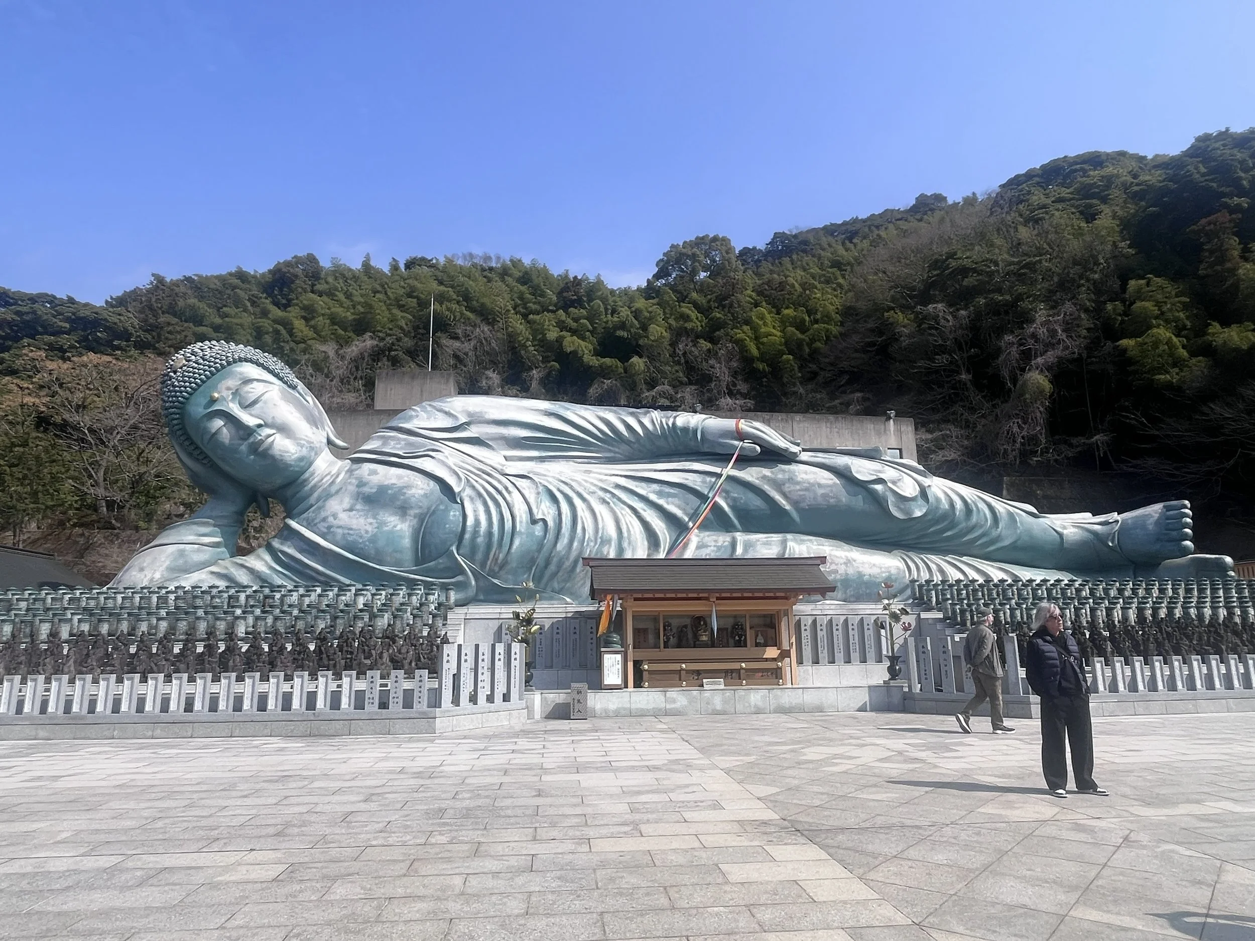 ležící Buddha v chrámu Nanzō-in, Fukuoka