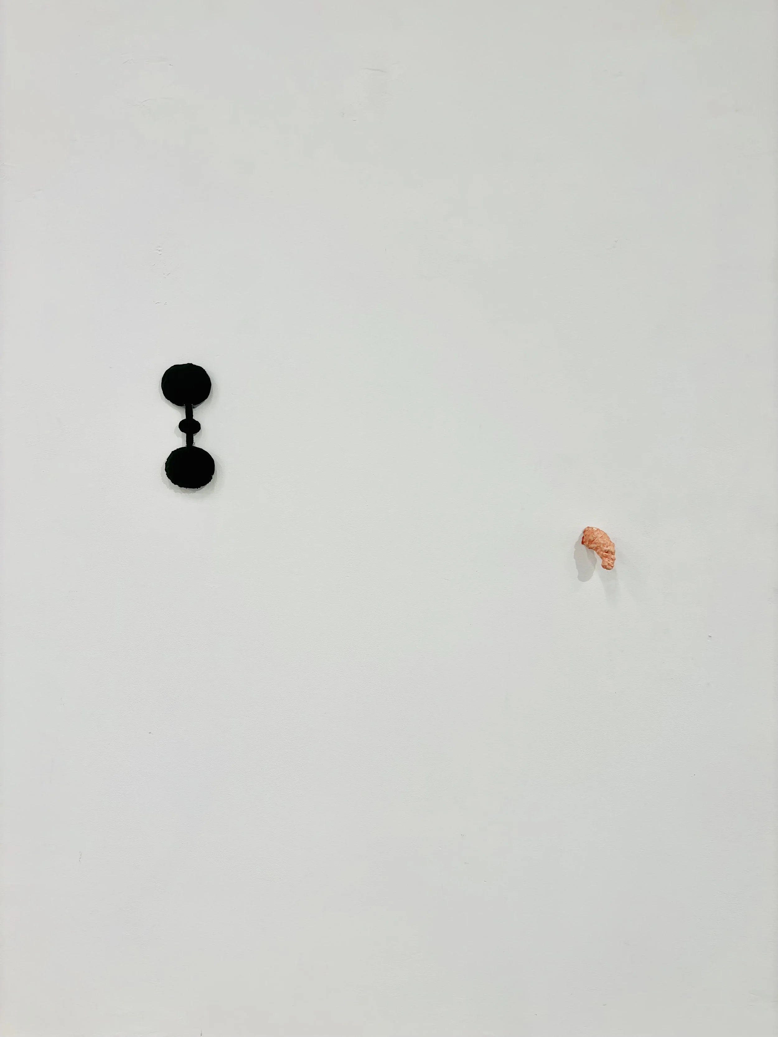 latex and pigment.                     latex, pigment
10x25cm.                                    and foam   4x7cm