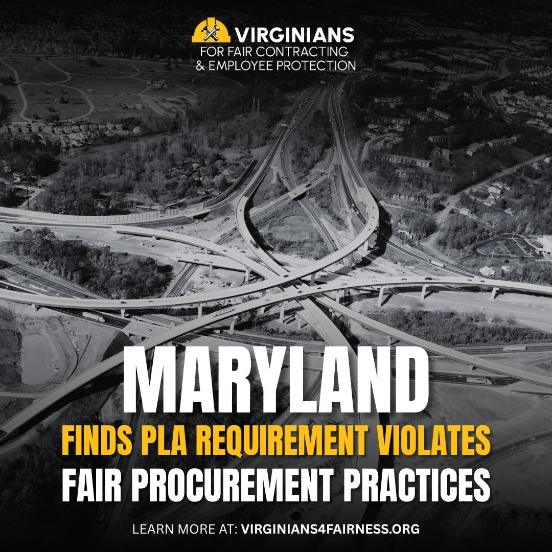Maryland Finds PLA Requirement Violates Fair Procurement Practices