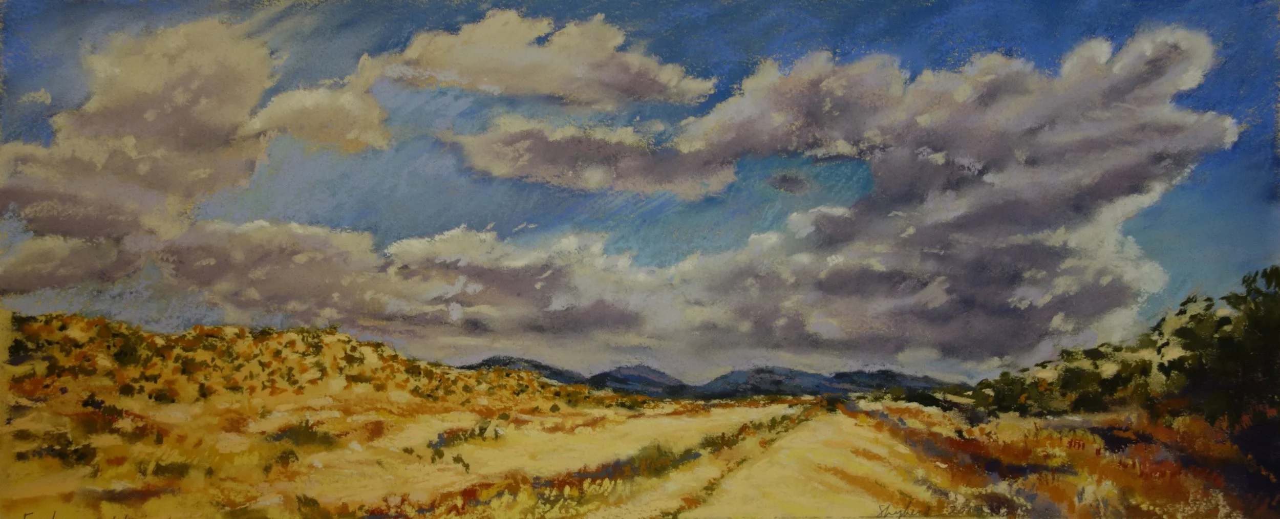 Santa Fe-Pastel Landscape-Sold