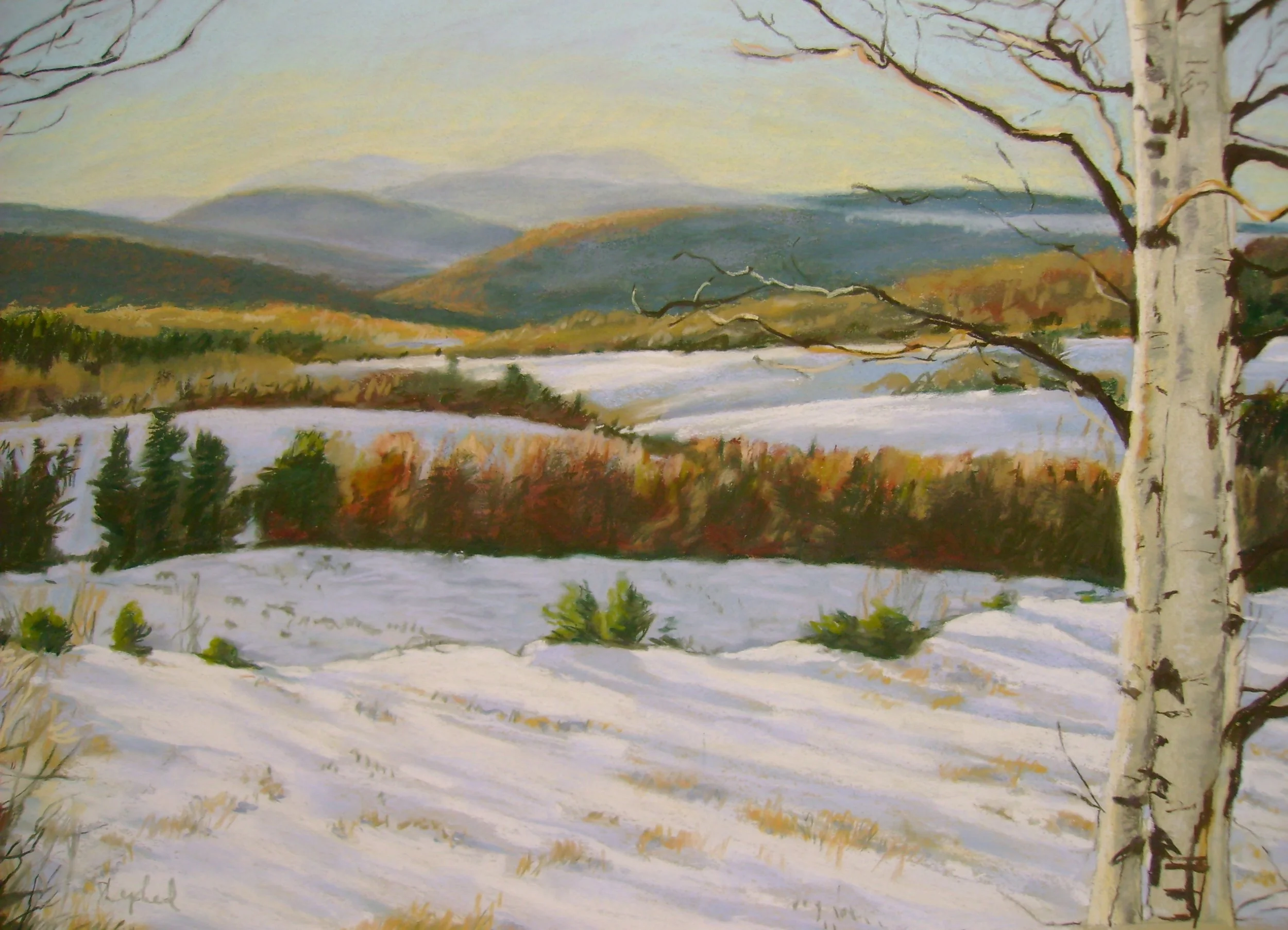 Heading North-Pastel Landscape-Sold