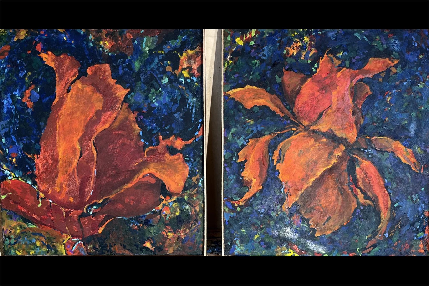 Flower Forms- Diptych