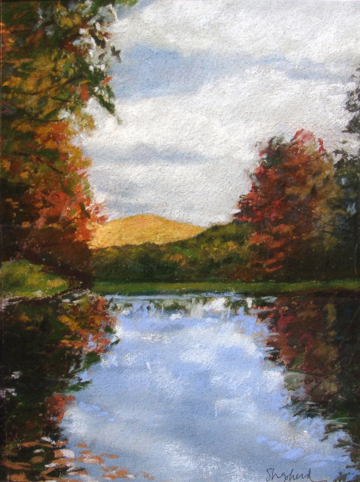 The Pond-Pastel Landscape-Sold