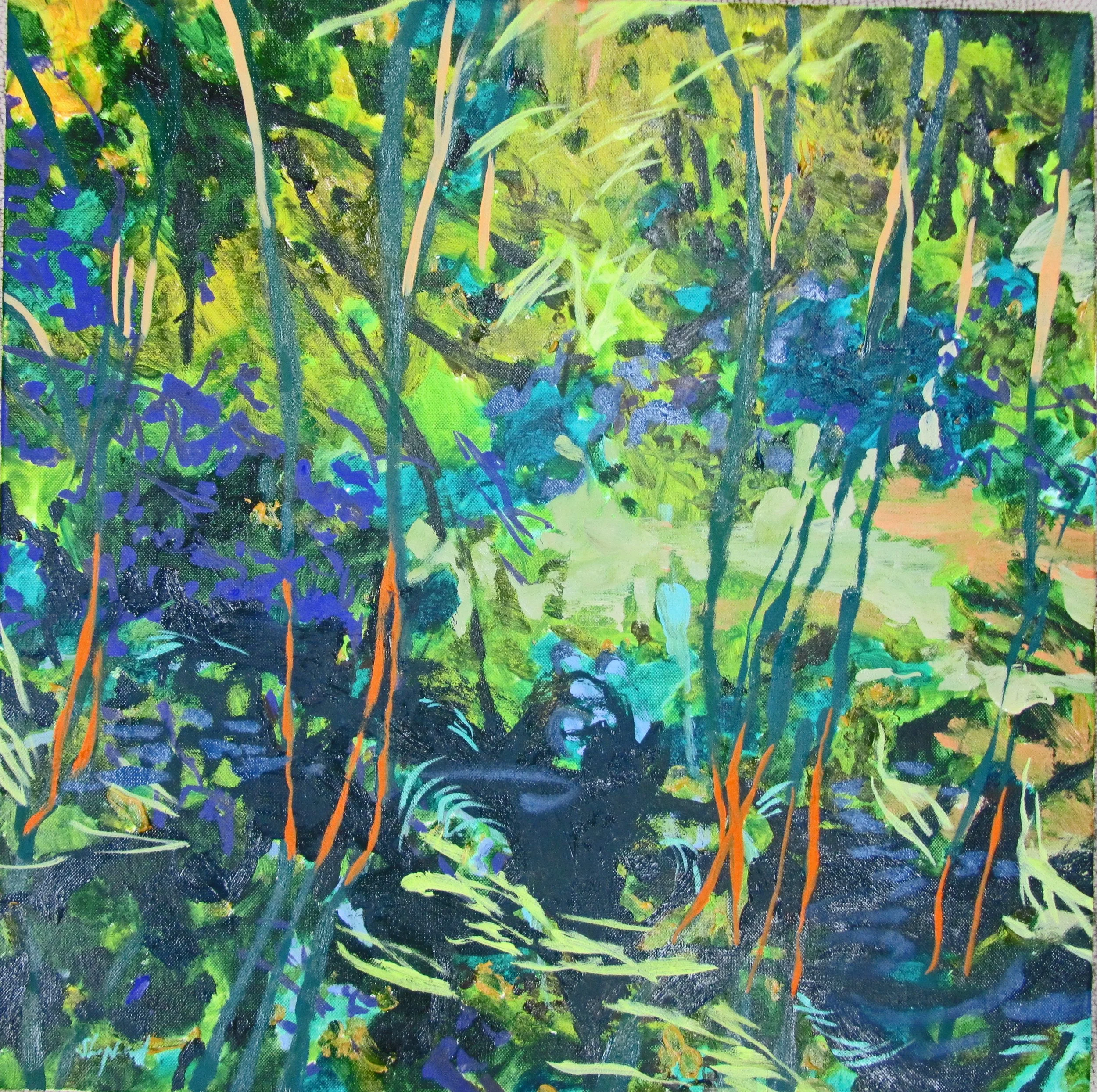 Blue Move-Oil Landscape-Sold