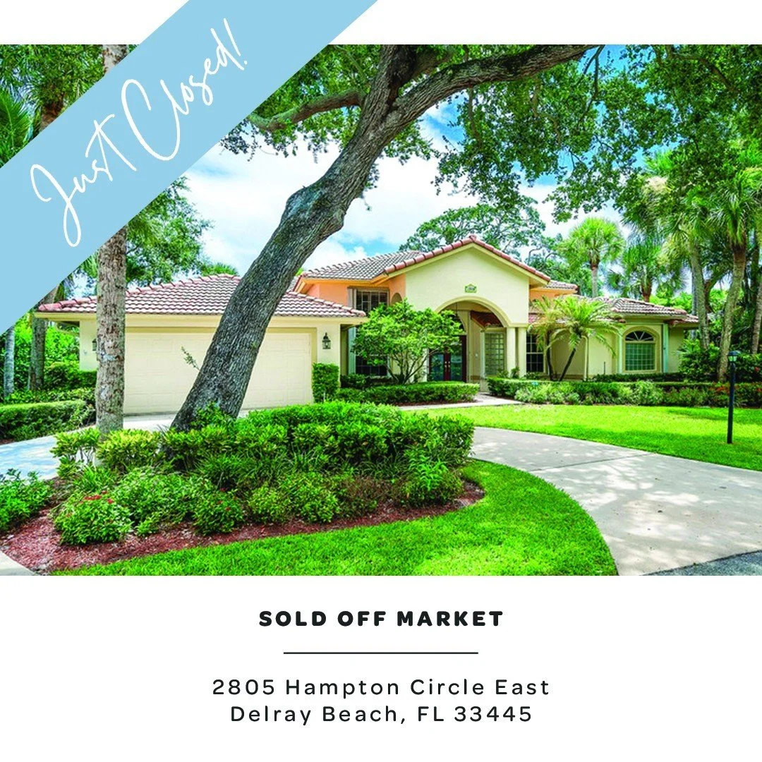Officially CLOSED on 2805 Hampton Circle East! 🔑✨ This Delray Beach beauty is off the market, and my clients are over the moon about their new home. It&rsquo;s been such a fun process, and I&rsquo;m so excited for all the memories they&rsquo;ll make