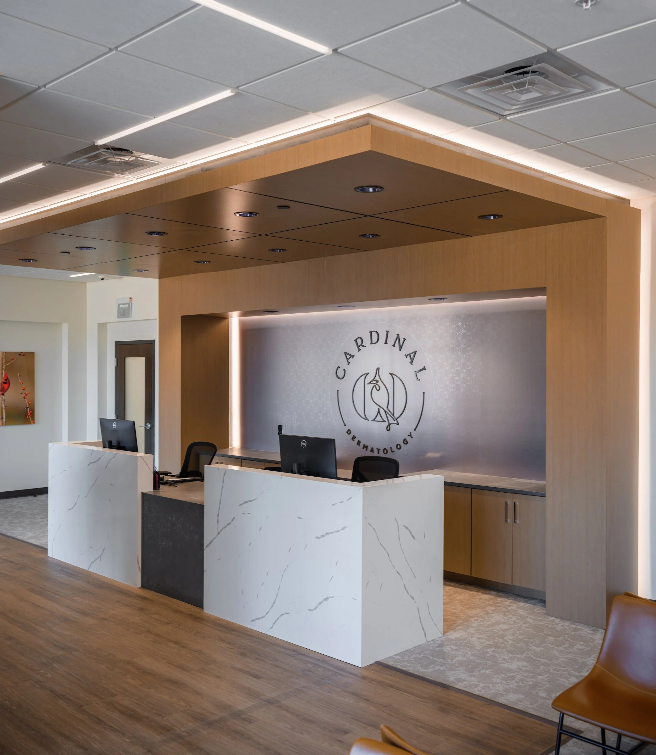 Cardinal Dermatology Front Desk Reception Area - Photo Credit: Matt Cashore