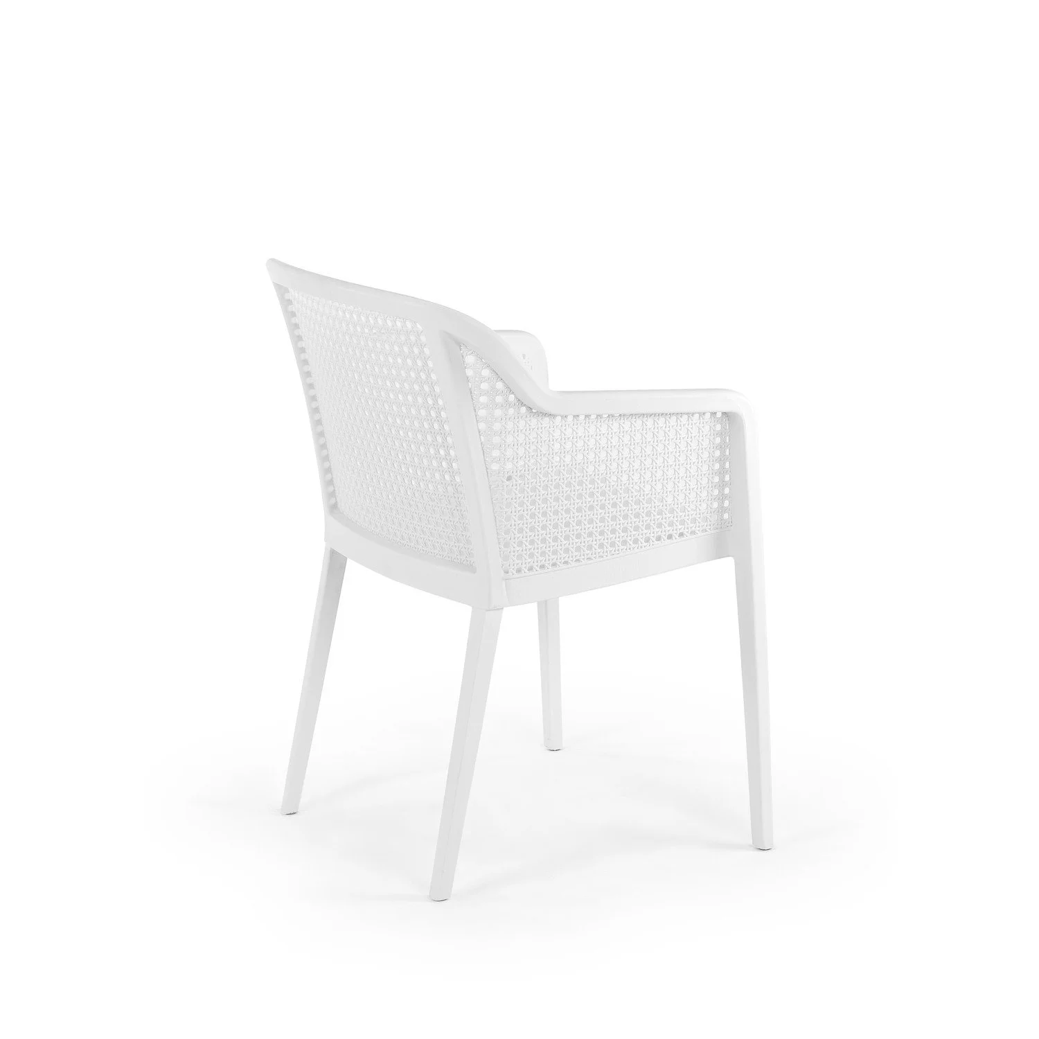 Octa Amrchair Ivory White back
