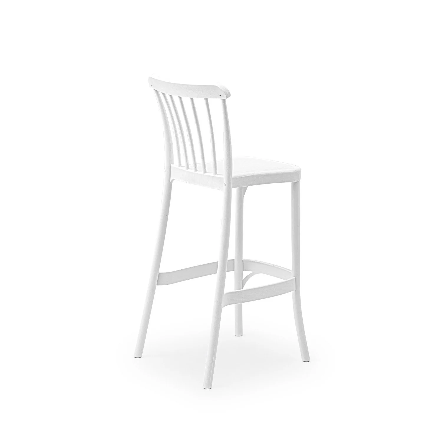 Gozo Bar Stool Ivory White back