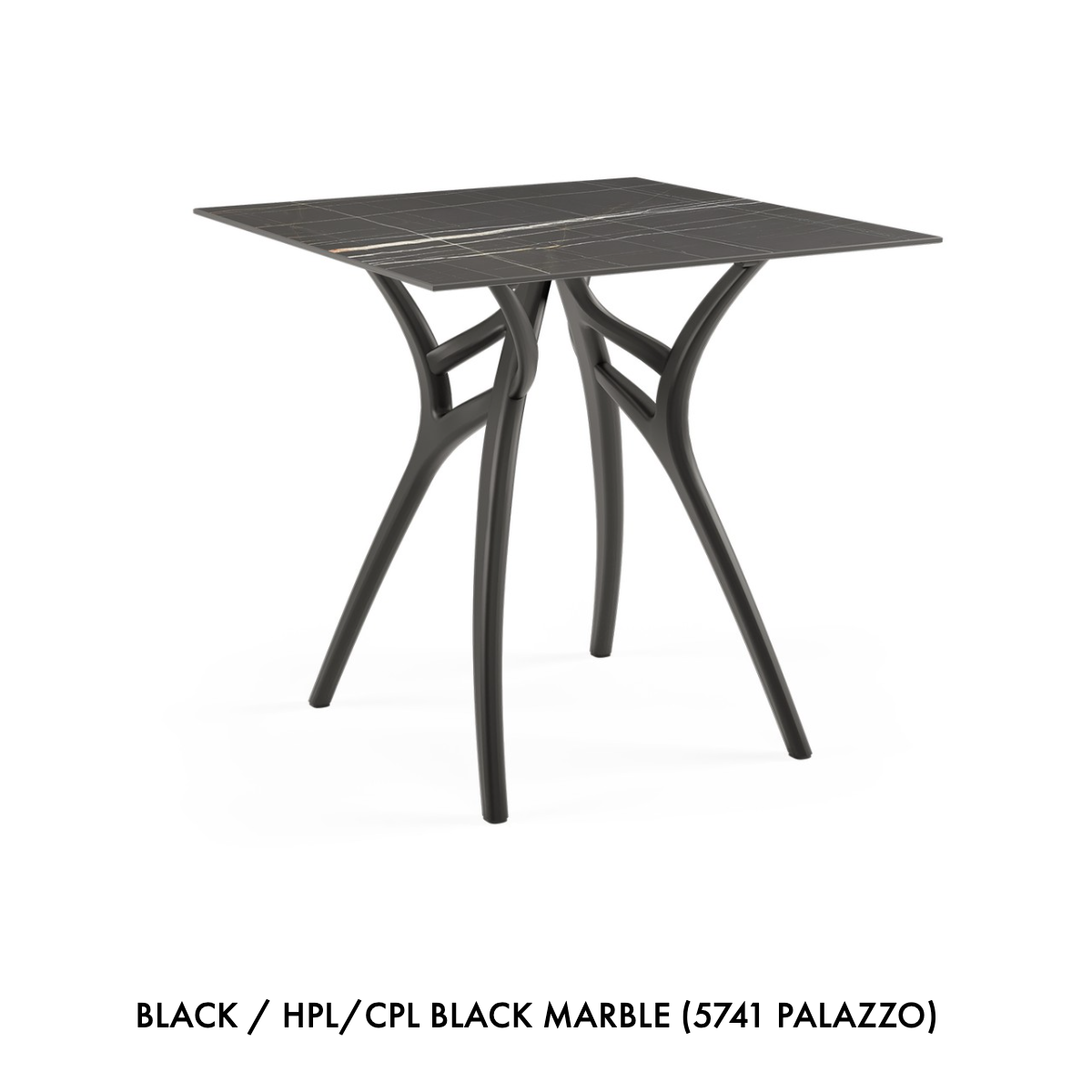 TABLE: IVY-L SQUARE 77x77cm & 90x90cm | Available Tabletop Sizes: 30.3" x 30.3" & 35.4" x 35.4" | Indoor / Outdoor Suited