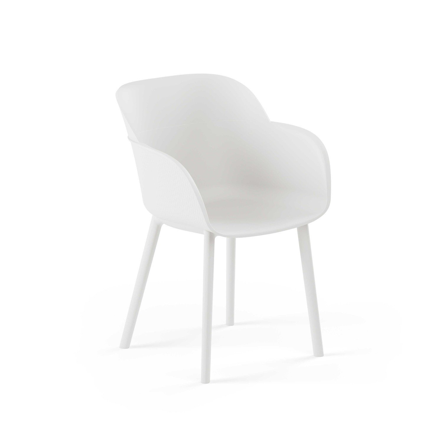 Shell-P Armchair Ivory White