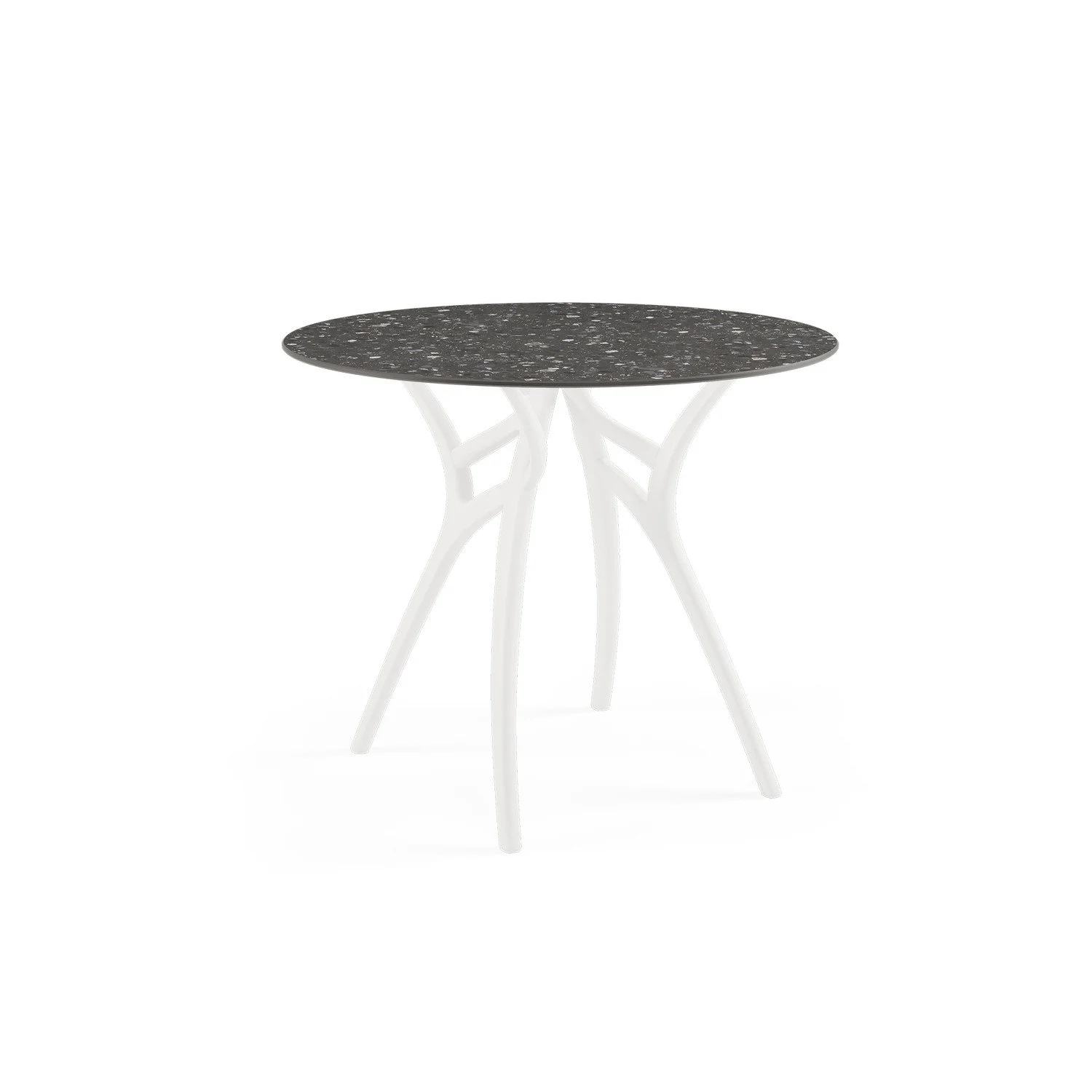 HPL Dark Terrazzo Leg Ivory White
