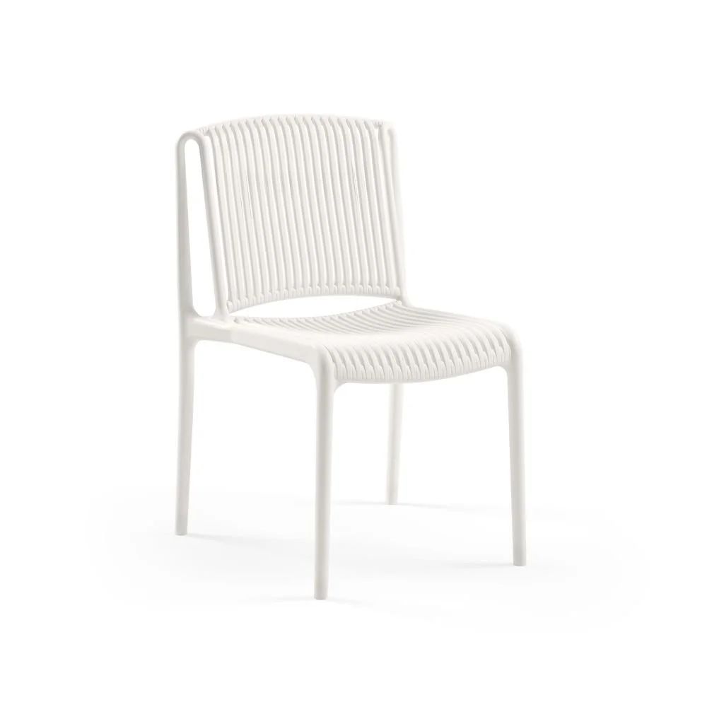 NES CHAIR | Indoor / Outdoor Suited | Stackable Up To: 4 pcs | Color: Ivory White