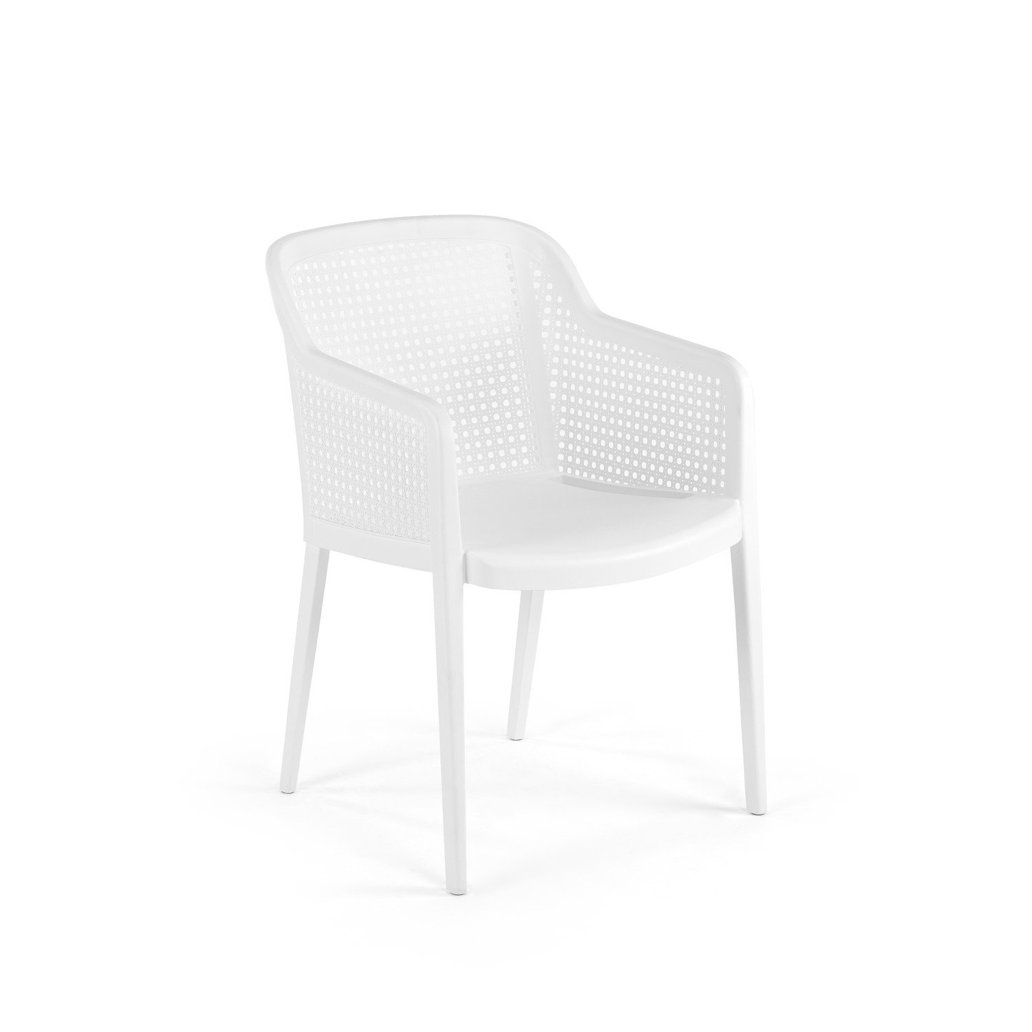 Octa Amrchair Ivory White front