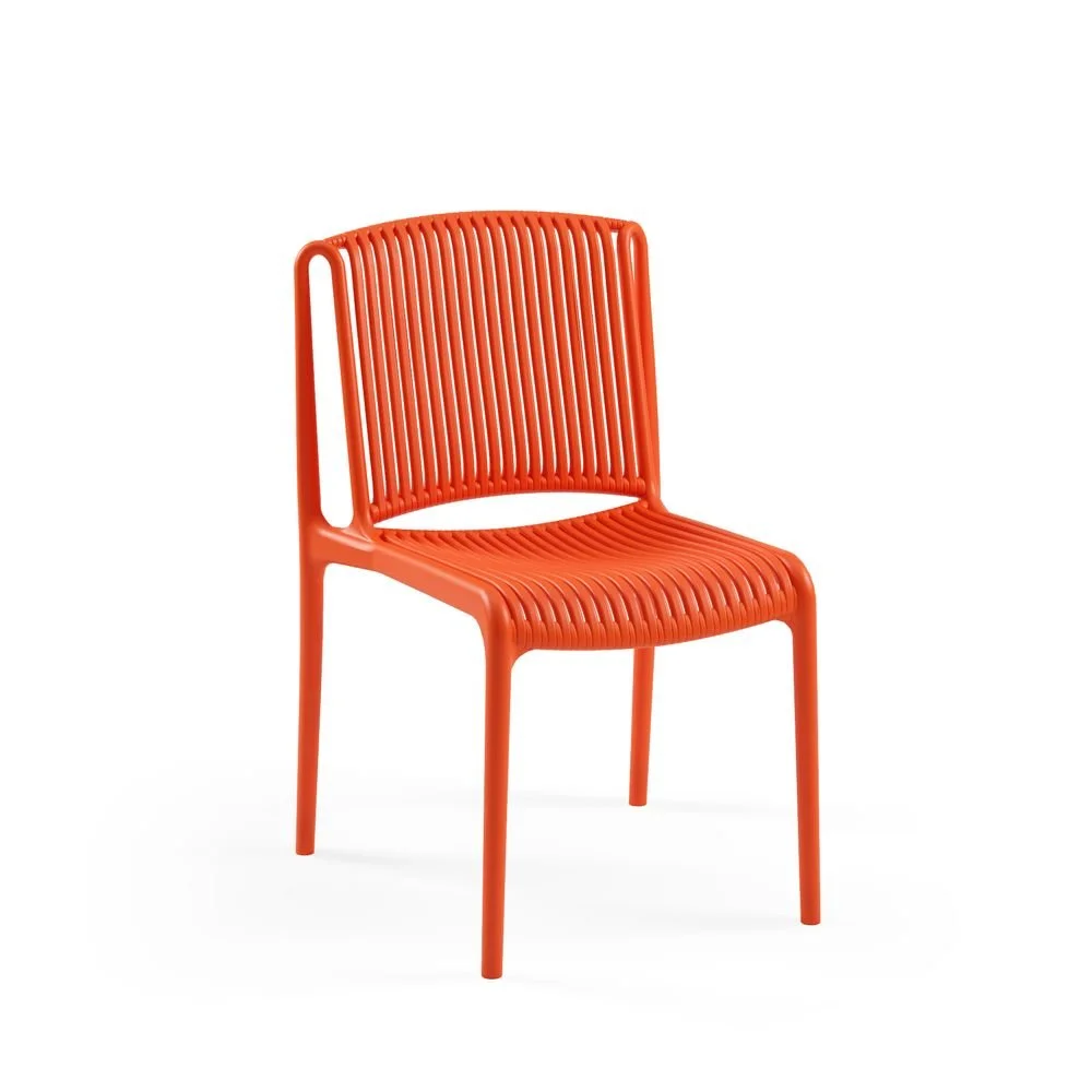 NES CHAIR | Indoor / Outdoor Suited | Stackable Up To: 4 pcs | Color: Orange