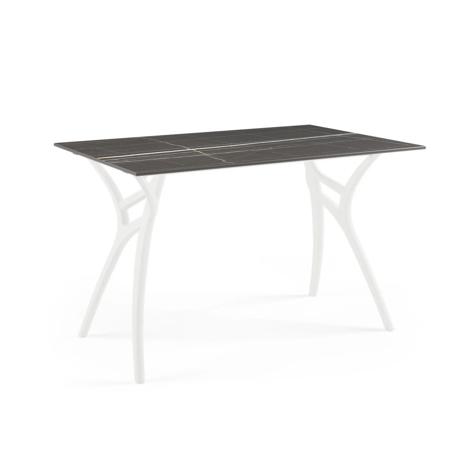 HPL Black Marble Leg Ivory White
